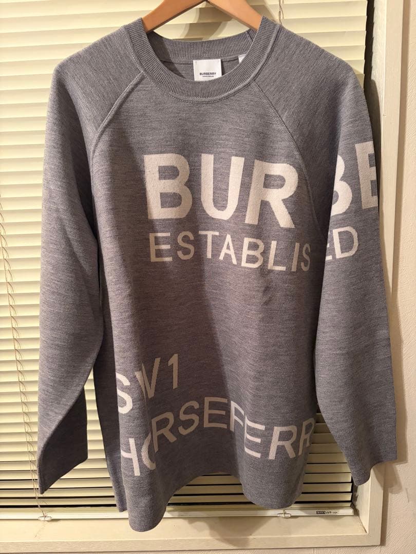 BURBERRY バーバリー グレー セーター ホースフェリー ロゴ - メルカリ