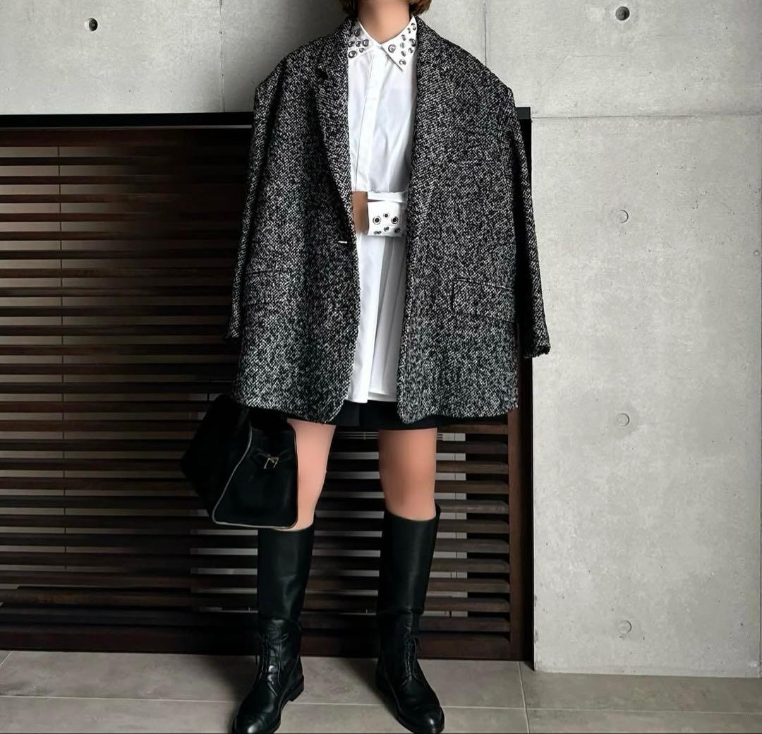 未使用に近い！LOHENローヘン 24AW ツイード ジャケットジャコット