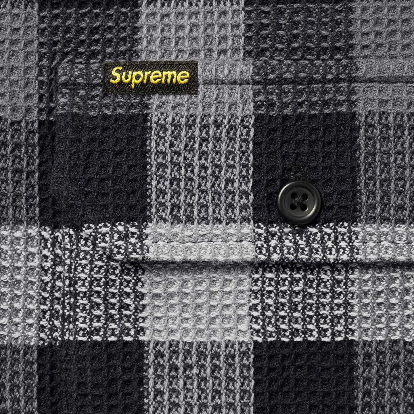Waffle Plaid Hooded Shirt | Supreme 24fw
