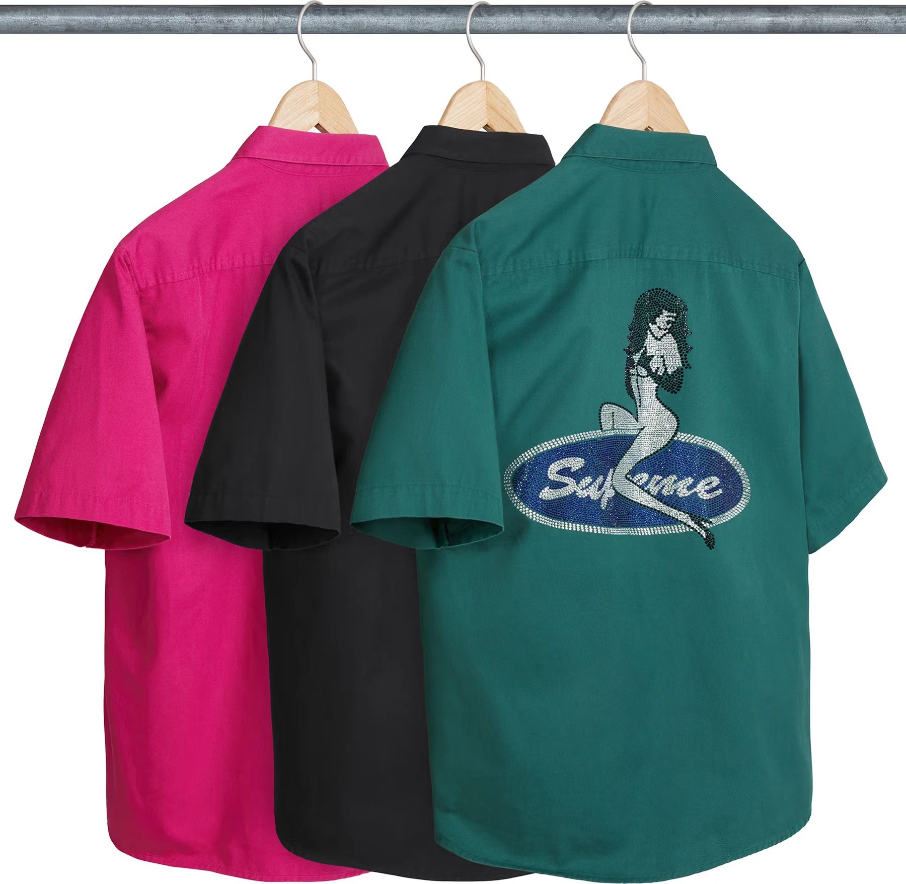 Rhinestone Pin Up S/S Work Shirt | Supreme 25ss