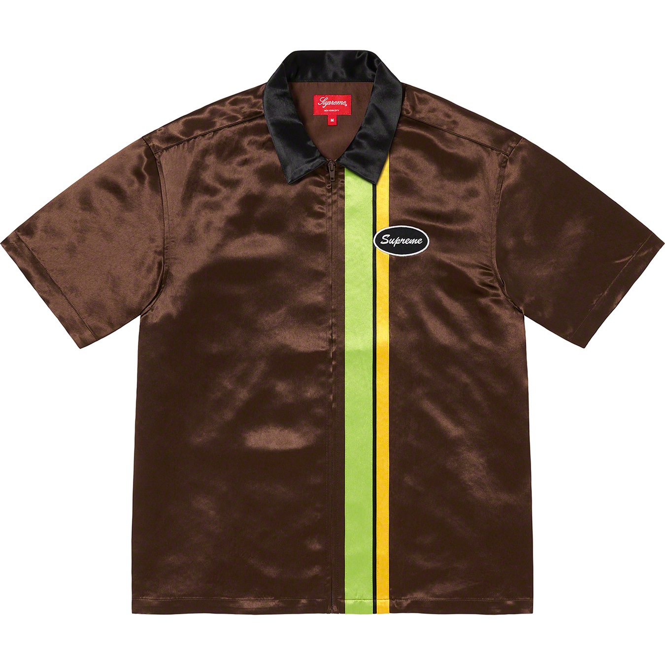Satin Zip Up S/S Work Shirt | Supreme 22ss