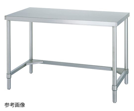 1-1636-37 静音ステンレス作業台 幅750×奥行600×高さ800mm WT-7560SI