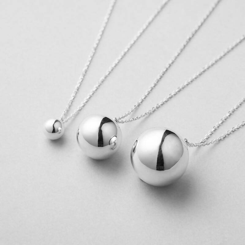 シルバー ベーシック ボール ペンダント ネックレス / Silver Basic
