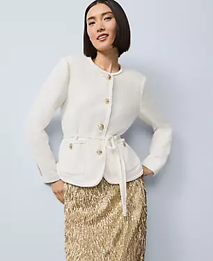 Tweed Belted Jacket