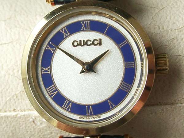 稼働 GUCCI 腕時計 ヴィンテージ ウェブ トリコロール シェル文字盤 u
