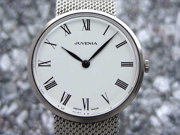 ジュベニア JUVENIA ホワイトローマンダイヤル 2針 手巻き 一体型