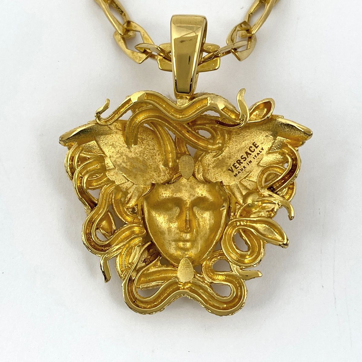ヴェルサーチ VERSACE メデューサ チェーン ネックレス ロング 蛇 ユニ