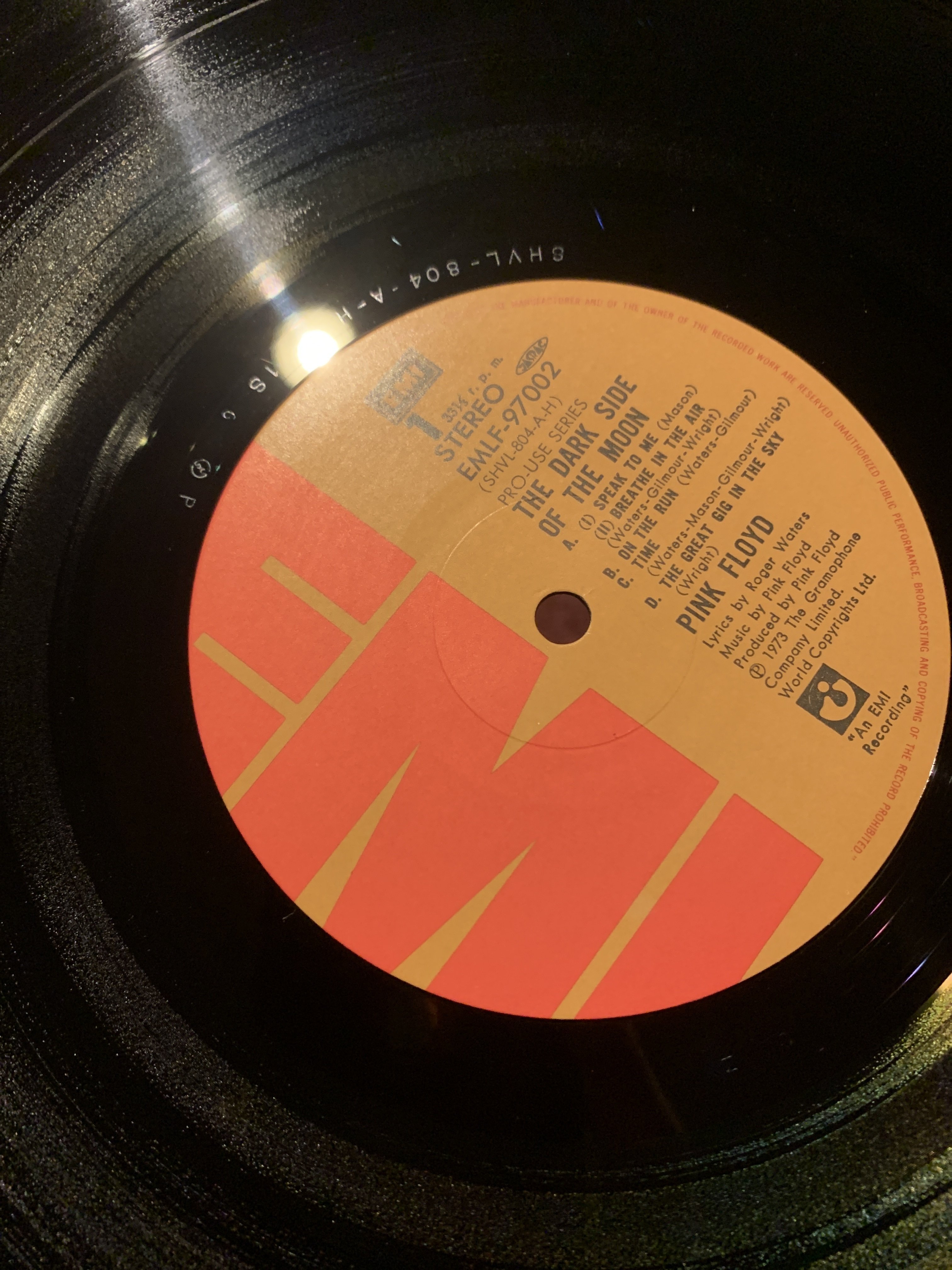 No.00007 Pink Floyd – The Dark Side Of The Moon Harvest EMLF-97002