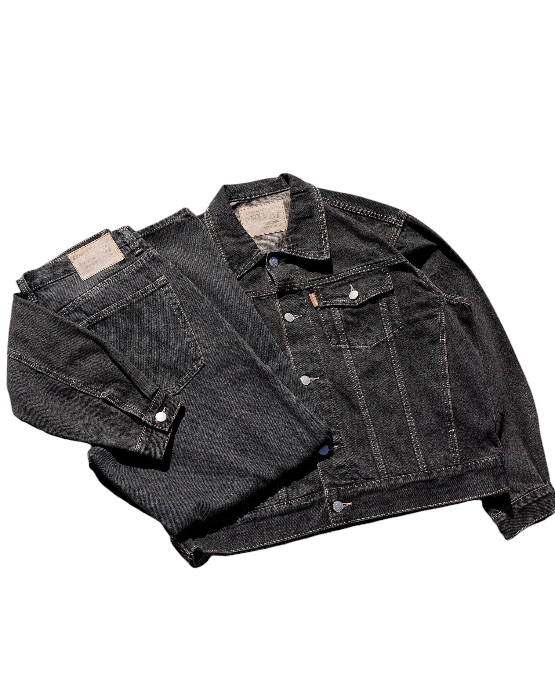 Washed Black Denim Set up / Pants – BELVET