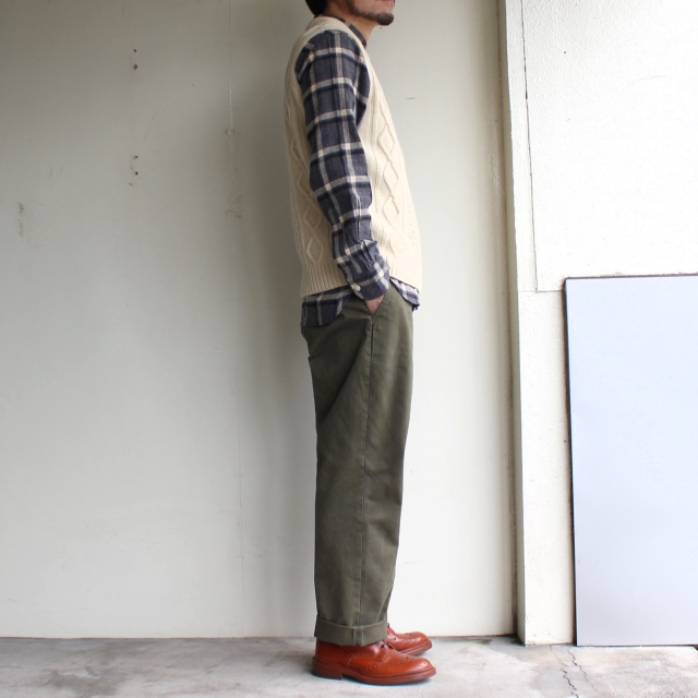 Orgueil ケーブルニットベスト Cable Knit Vest OR-4122 2カラー - C