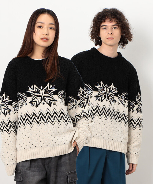Purple&Yellow（パープルアンドイエロー）の「雪柄ジャカードプル
