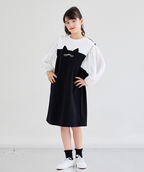 セール】袖切り替えキャットワンピース（ワンピース）｜kate spade new