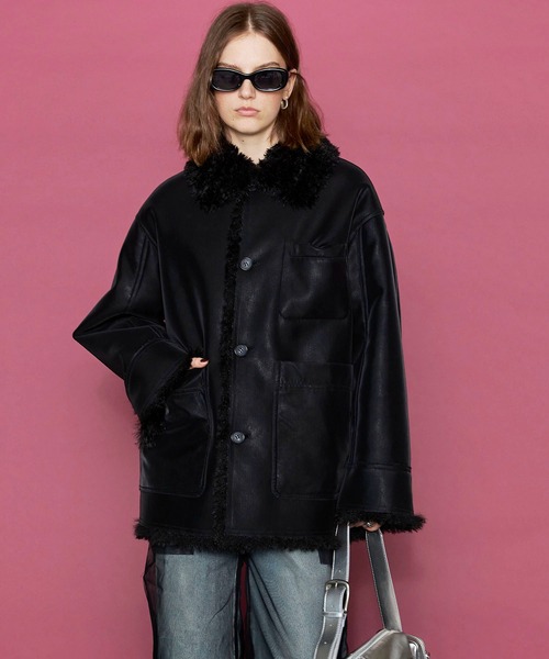 MAISON SPECIAL（メゾンスペシャル）の「Vegan Leather Mouton Blouson