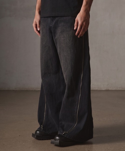 GRANCY】ZipDesign Buggy DenimPants / ジップデザイン バギーデニム