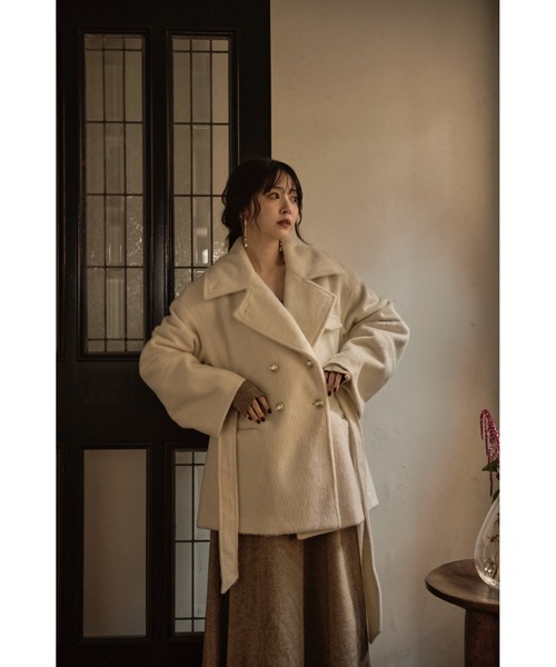 mideal（マイディール）の「shaggy middle coat / シャギーミドル