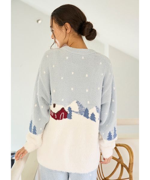 セール】【HOLIDAY】スキーベアジャガードプルオーバー（ルームウェア