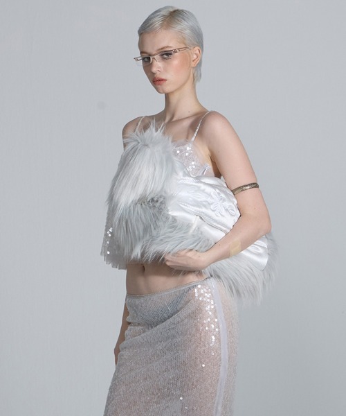 SCULPTOR（スカルプター）の「Fluffy Slouchy Satin Bag/フラフィー