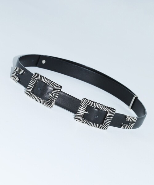TOGA TOO/トーガトゥ】Double square buckle belt/ダブルスクエア