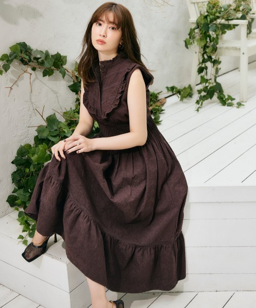 セール】Paisley Cotton Lace Long Dress（ワンピース）｜Her lip to