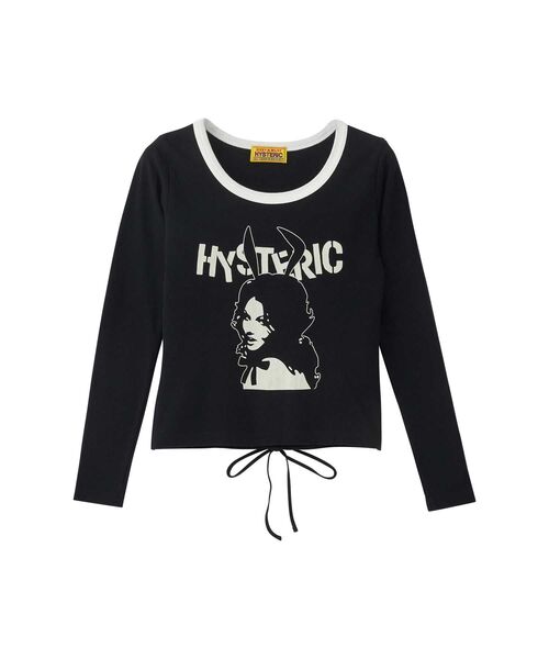 BUNNY GIRLレースアップ チビTシャツ（Tシャツ/カットソー）｜HYSTERIC