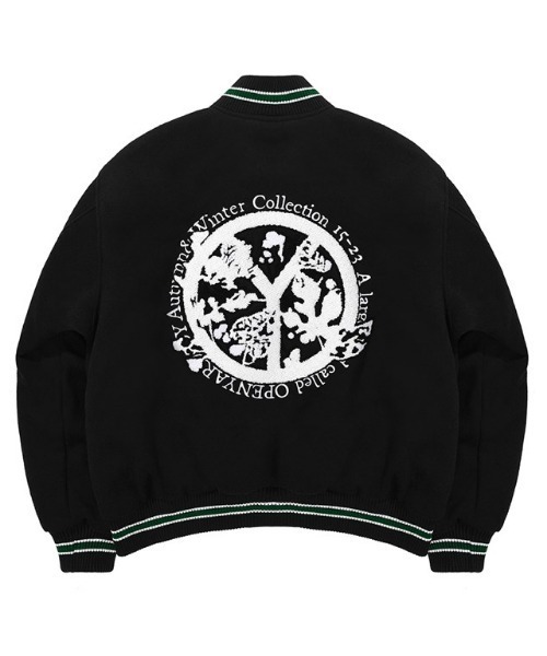 OY/オーワイ』DISPERSION LOGO VARSITY JACKET/ロゴバーシティ