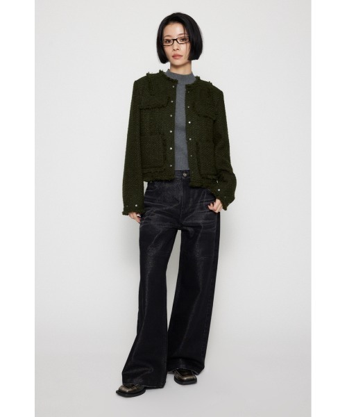 LAGUA GEM（ラグアジェム）の「COMPACT TWEED ジャケット（ノーカラー