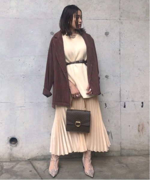 Ameri（アメリ）の「VEST WITH PLEATS DRESS（ワンピース）」 - WEAR