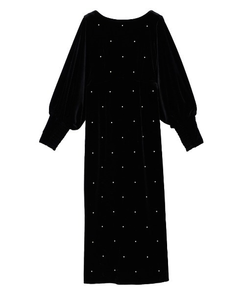 BACK OPEN PEARL VELOUR DRESS（ドレス）｜Ameri（アメリ）の