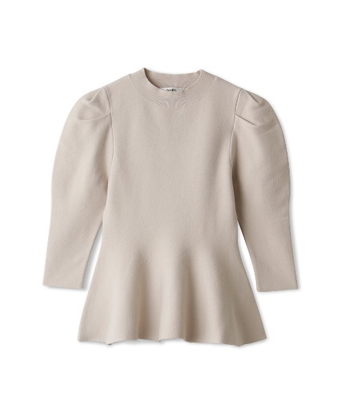 SNIDEL（スナイデル）の「Sustainableペプラムニットプルオーバー