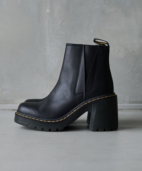 Dr. Martens 厚底ブラック サイドゴアブーツ38 - Dr. Martens 厚底