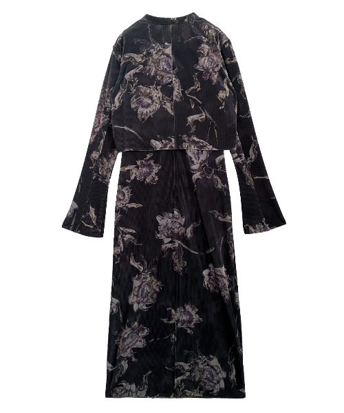 Ameri（アメリ）の「DRY FLOWER VELOUR DRESS（ワンピース）」 - WEAR