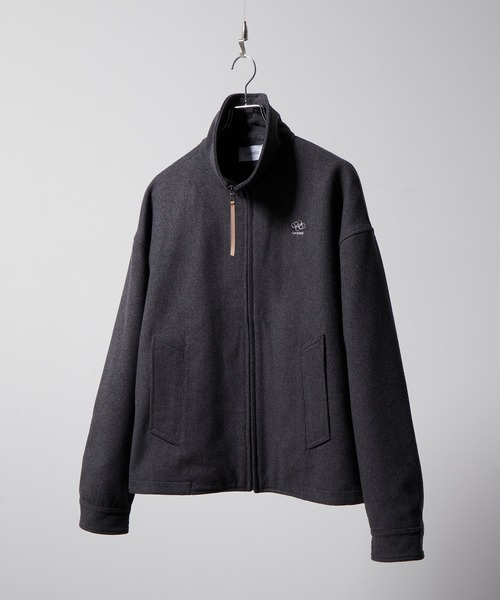 High neck zip-up short blouson/ハイネックジップアップショート