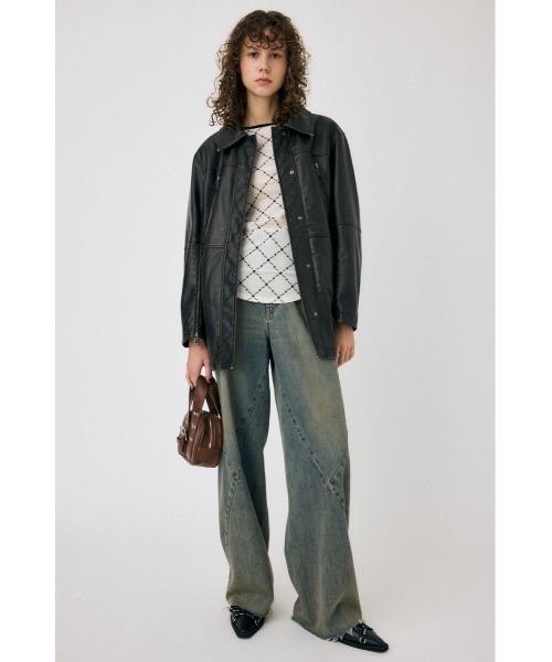 セール】AGED F/LEATHER MIDDLE ジャケット（その他アウター）｜MOUSSY