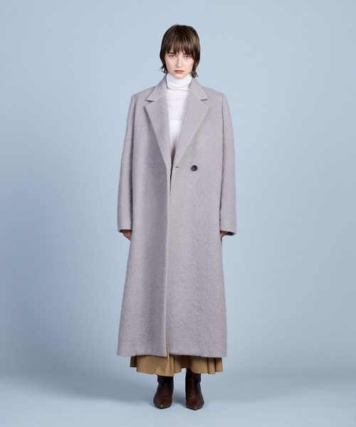 N.O.R.C（ノーク）の「モヘアシャギーロングコート（チェスターコート