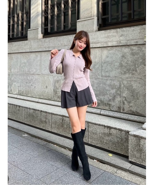 Trois Rib Knit Polo Top（ニット/セーター）｜Her lip to（ハーリップ