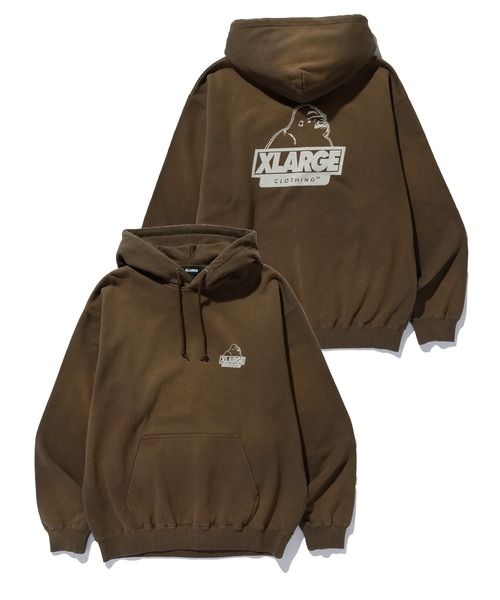 DISCHARGE PRINTED SLANTED OG HOODED SWEATSHIRT（パーカー）｜XLARGE