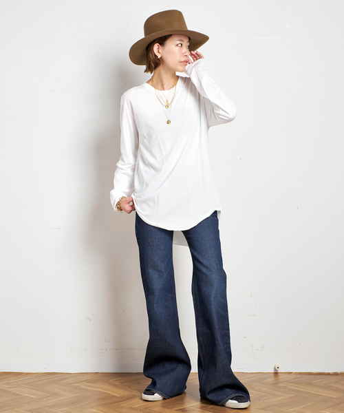 追加2New round tail T-sh（Tシャツ/カットソー）｜AP STUDIO