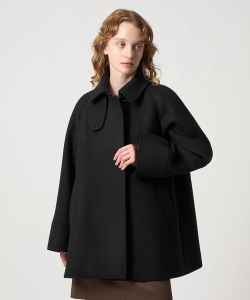 Steven Alan＞ウール カシミヤ テント ショートコート（ステンカラー