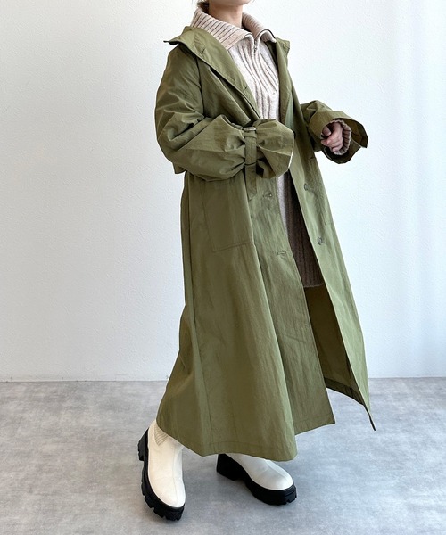 w closet（ダブルクローゼット）の「ハイネックナイロンロングコート