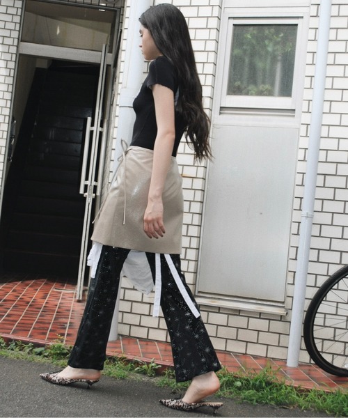 musubore（ムスボレ）の「pleatsed print tops / プリーツプリント