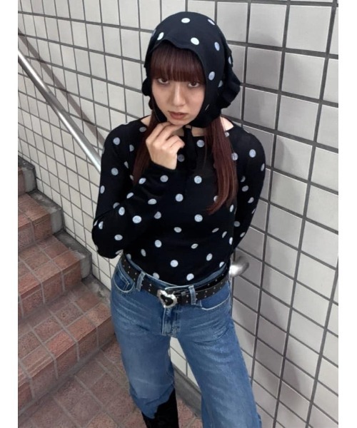 SLY（スライ）の「MICHIXSLY DOTS KNIT TOPS ミチスライドットニット
