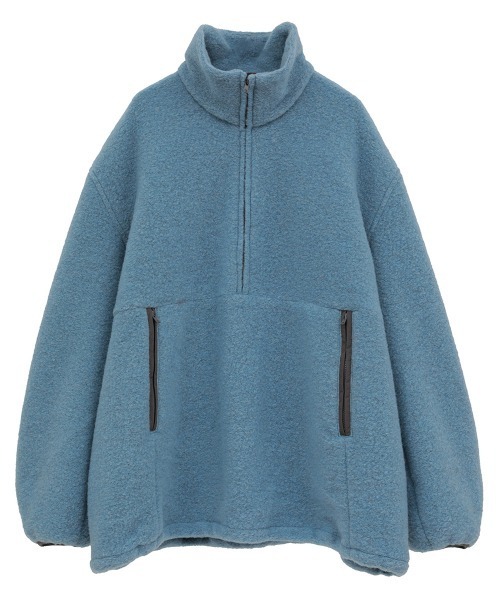 CLANE/クラネ】SLIVER HALF ZIP TOPS/ハーフジップトップス（Tシャツ