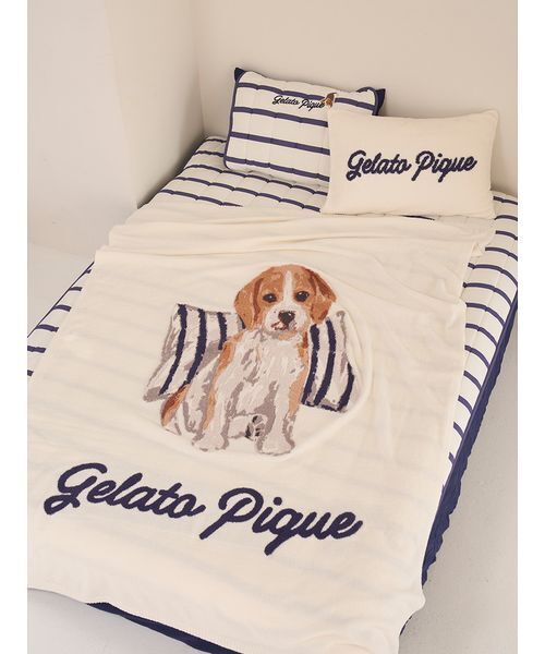 Sleep】【UNISEX】エアリーモコプレイフルDOGジャガードマルチカバー