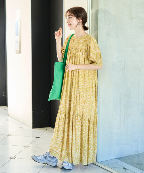 限定展開 花柄 マキシ 半袖 ワンピース（ワンピース）｜FREAK'S STORE
