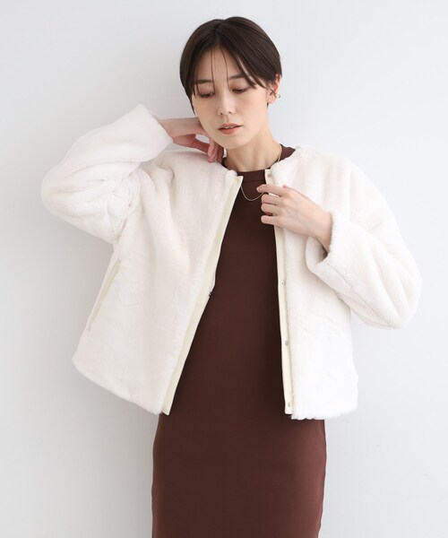 INDIVI（インディヴィ）の「◇【トレンド！】フェイクファージャケット