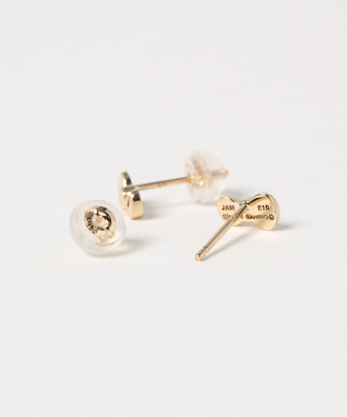 HELLO KITTY/ハローキティ リボン ピアス K10YG/10金イエローゴールド
