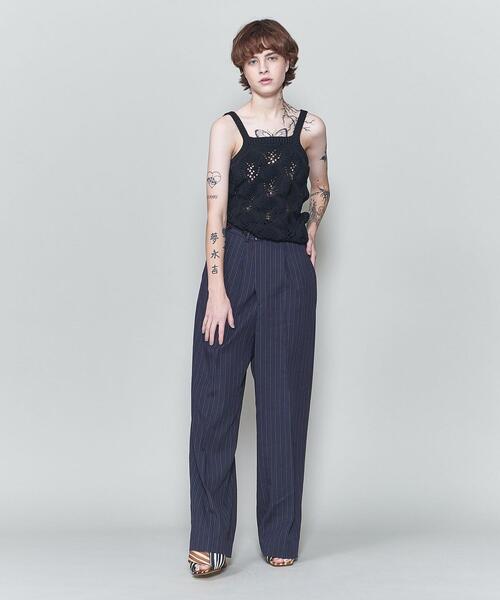 6（ロク）の「＜6(ROKU)＞LILY YARN SUKASHI KNIT CAMISOLE
