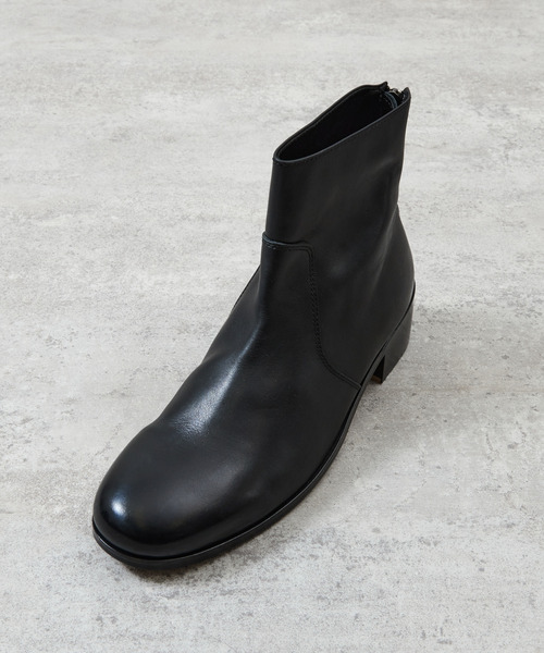 PADRONE パドローネ / BL BACK ZIP BOOTS バックジップレザーヒール
