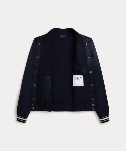 ロゴ サテン ベースボール ジャケット（スタジャン）｜POLO RALPH