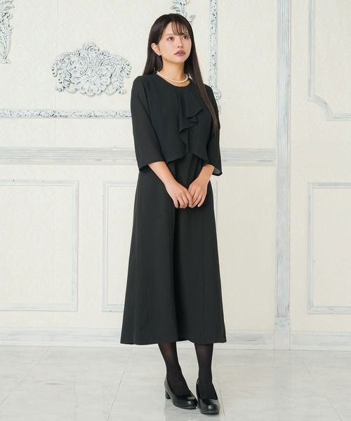 ブラックフォーマルワンピース【M/L/LL/3L/4L】（ワンピース）｜Diable
